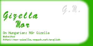 gizella mor business card