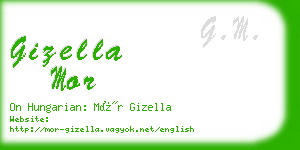 gizella mor business card